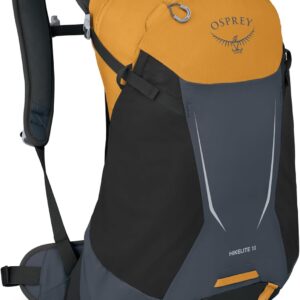 Osprey Hikelite 18L Durable Hiking Backpack - Travel Daypack with Rain Cover for Men and Women, Tungsten Yellow